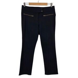 Veronica‎ Beard Metro Kick Flare Black Zip Pocket Stretch Pants Size 6